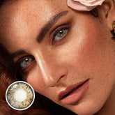 Lentes de contacto de color marrón cornalina